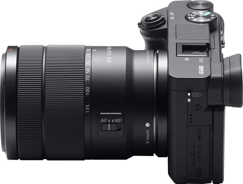 Alt View 13. Sony - Alpha a6400 Mirrorless 4K Video Camera with E 18-135mm f/3.5-5.6 OSS Lens - Black.