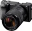Left. Sony - Alpha a6400 Mirrorless 4K Video Camera with E 18-135mm f/3.5-5.6 OSS Lens - Black.