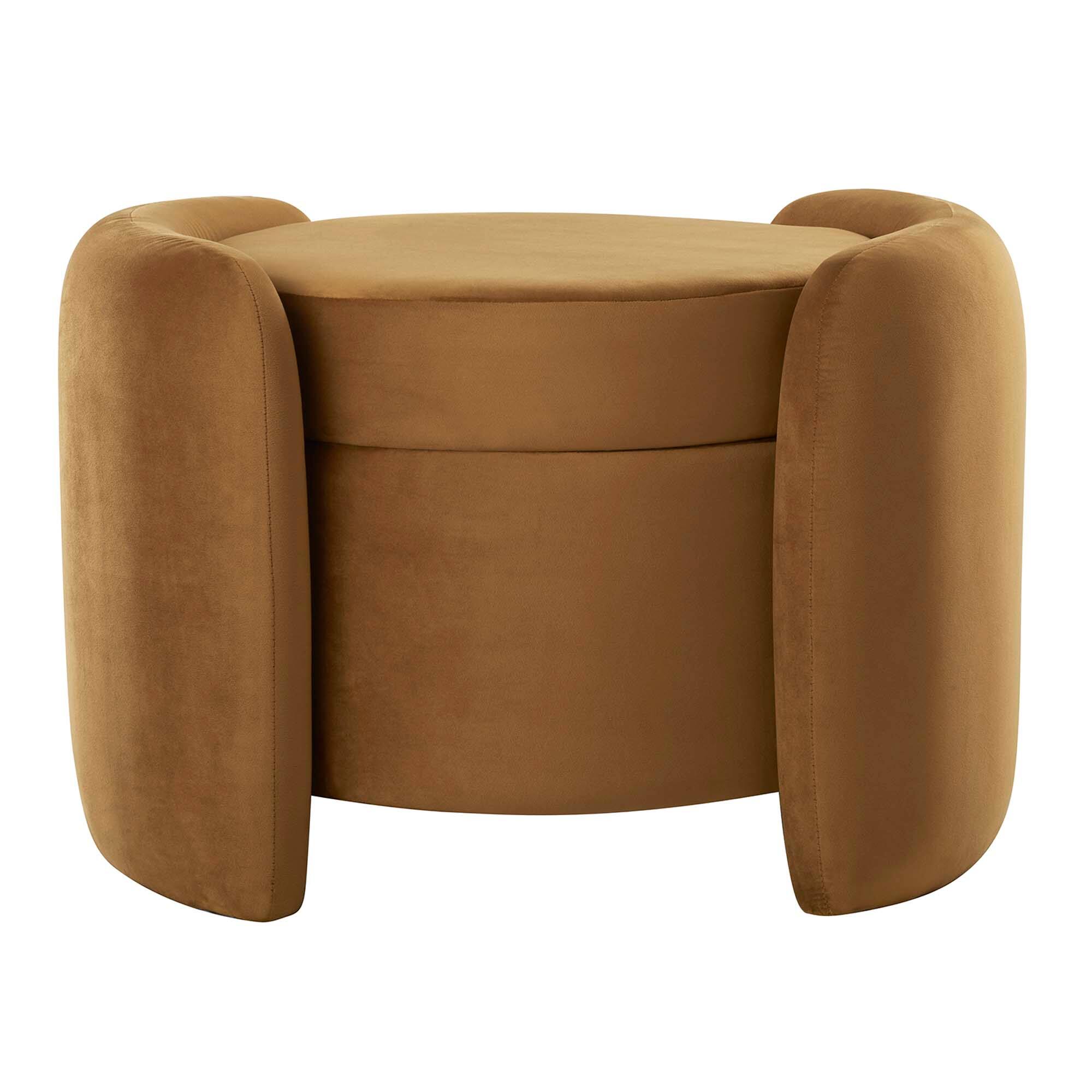 Alt View 3. Modway - Nebula Upholstered Performance Velvet Ottoman by Modway - EEI-6055-COG.