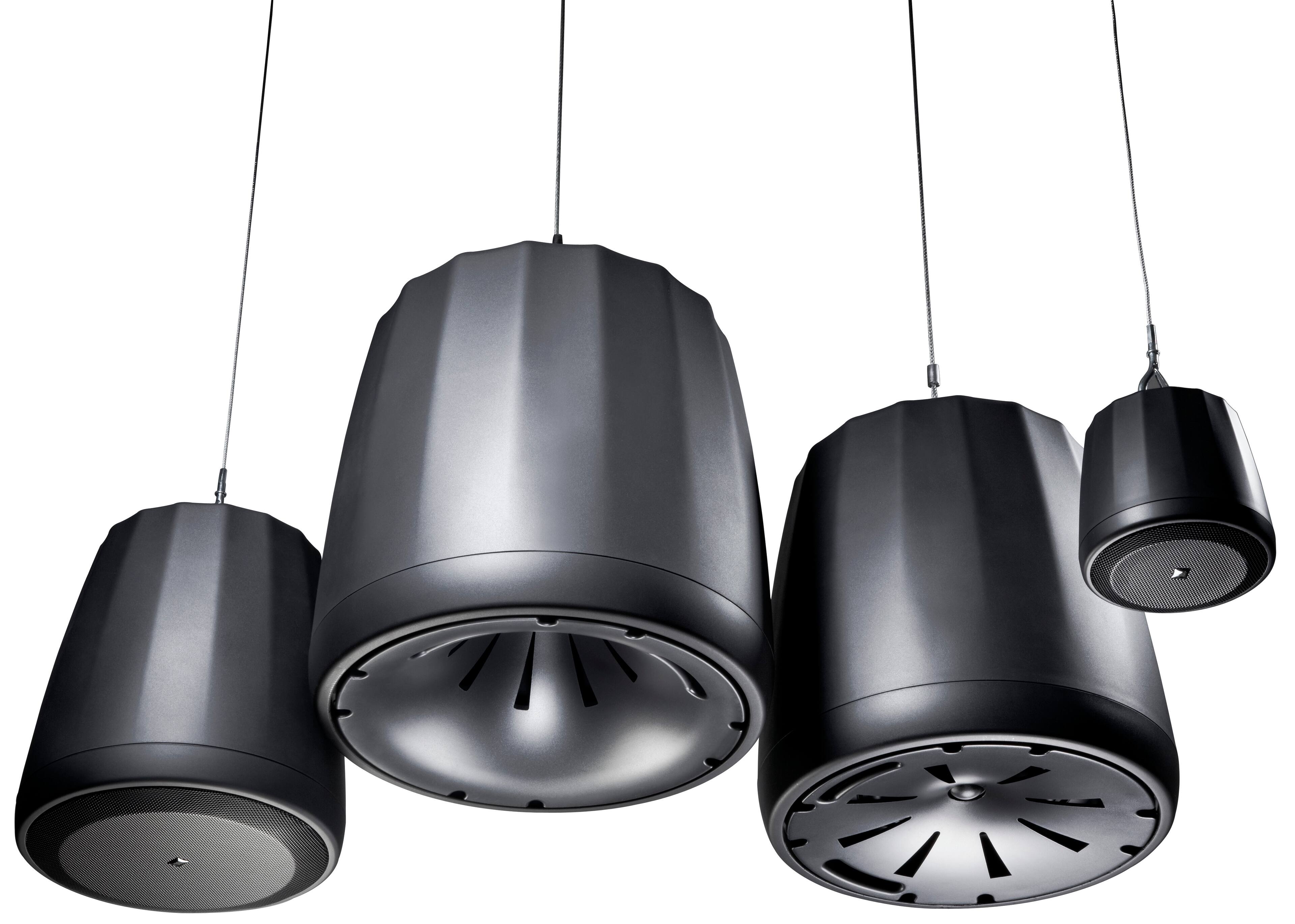 Alt View 14. JBL - Control C65P/T 5.25" 150W 8 Ohm and 70V/100V Pendant Speaker-Pair - Black.