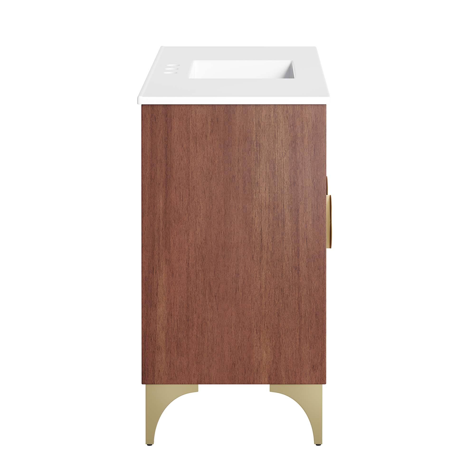 Alt View 2. Modway - Daylight Bathroom Vanity Basin Included by Modway - White Walnut.