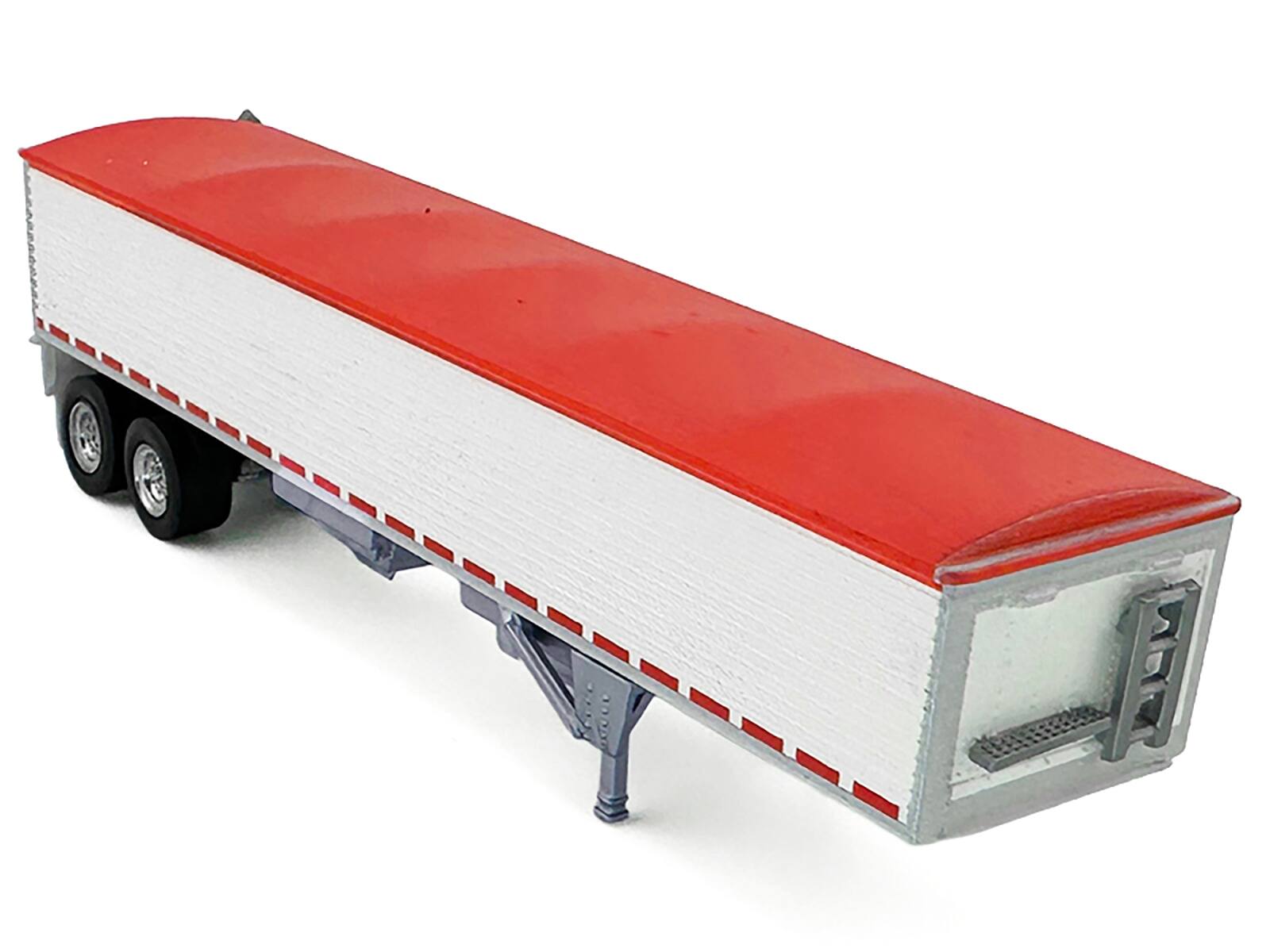 Alt View 1. HO Logistics Replicas - Covered Grain Trailer White with Red Tarp 1/87 (HO) Scale Plastic Model Car by HO Logistics.