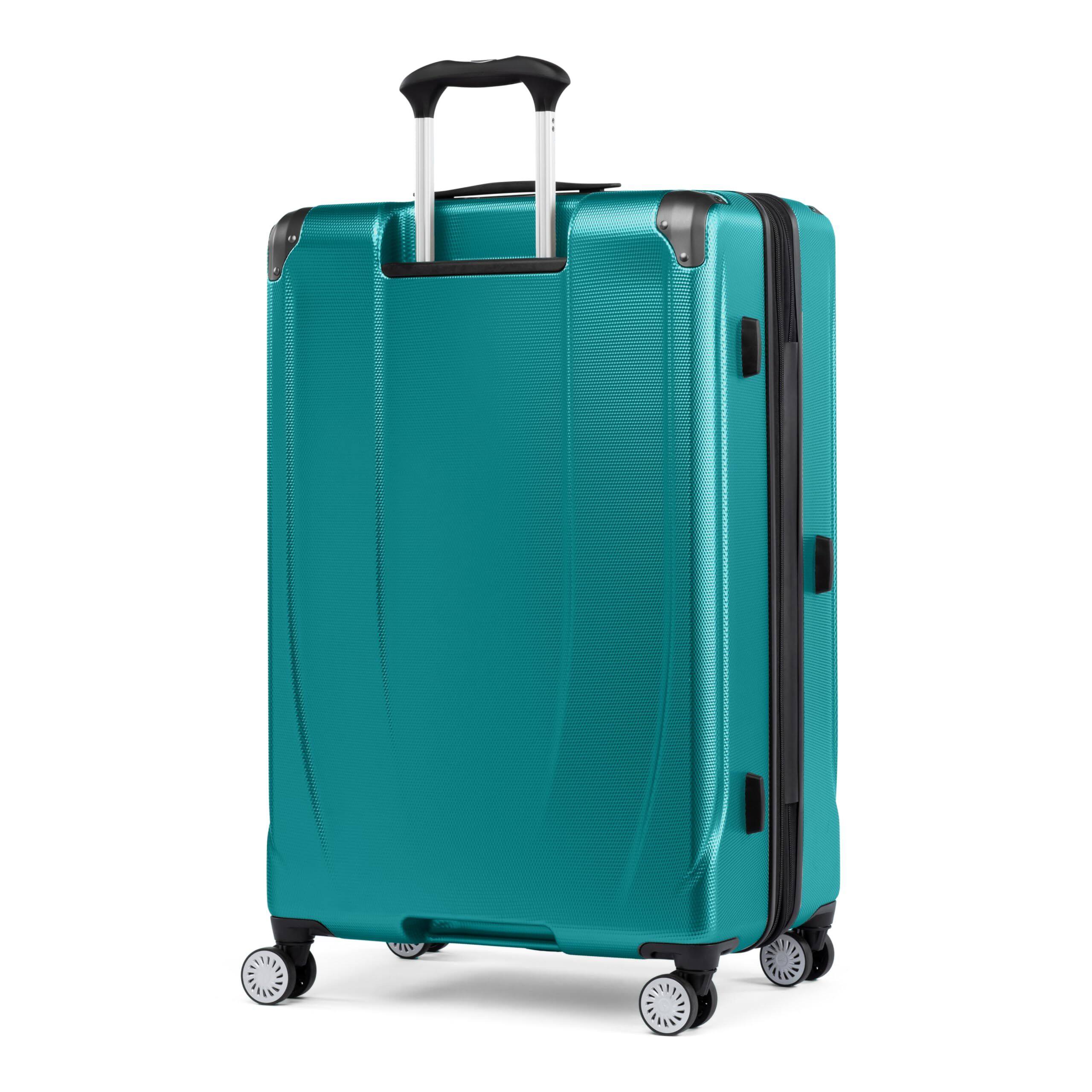 Left. Travelpro - Travelpro Pathways 3 Hardside Expandable 28" Checked Spinner - Kayak Teal.