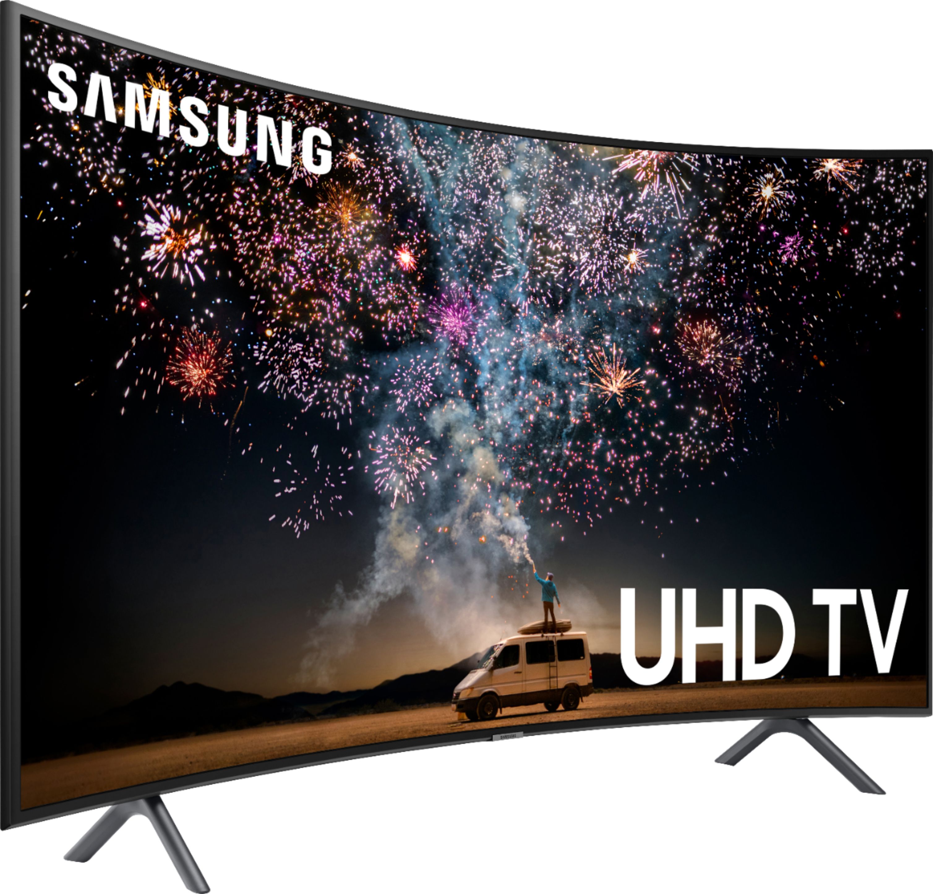 Angle View: Samsung - 65" Class 7 Series Curved LED 4K UHD Smart Tizen TV