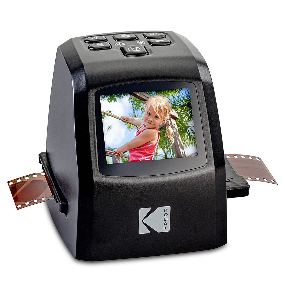 Angle View: Kodak - Mini Digital Film & Slide Scanner – Converts Film Negatives & Slides to 22 Megapixel JPEG Images – 2.4 LCD Screen - Black