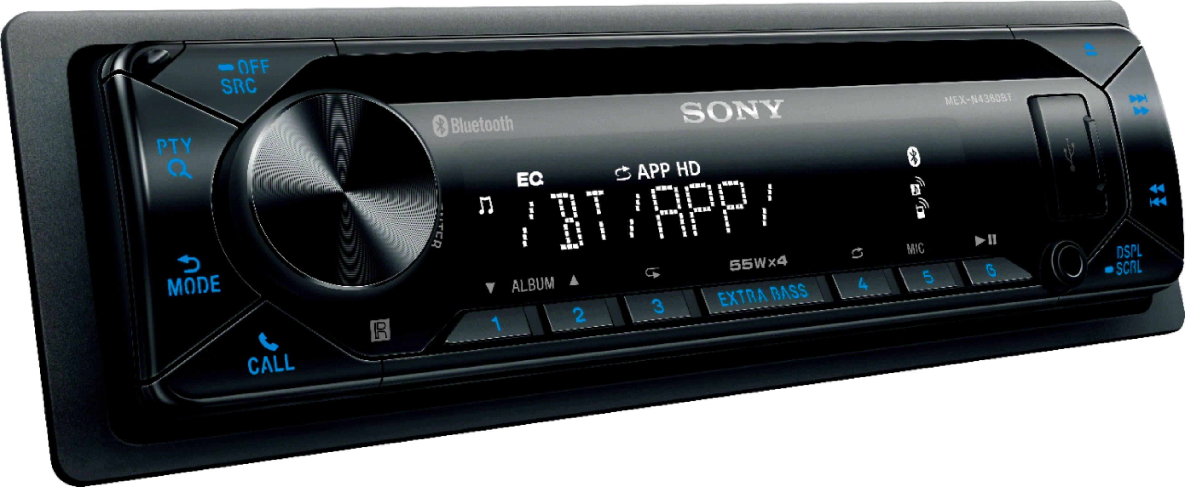 Angle. Sony - In-Dash Receiver - Built-in Bluetooth with Detachable Faceplate - Black.