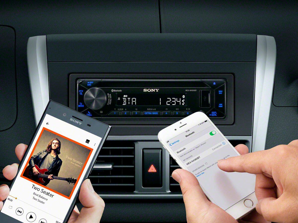 Alt View 16. Sony - In-Dash Receiver - Built-in Bluetooth with Detachable Faceplate - Black.