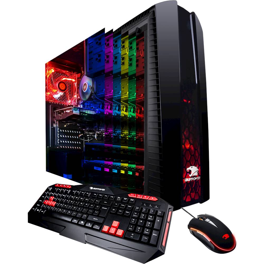 Best iBUYPOWER Gaming Desktop AMD Ryzen 5 2600 8GB RTX 2060 6GB 2TB HDD + 240GB SSD Black/Red