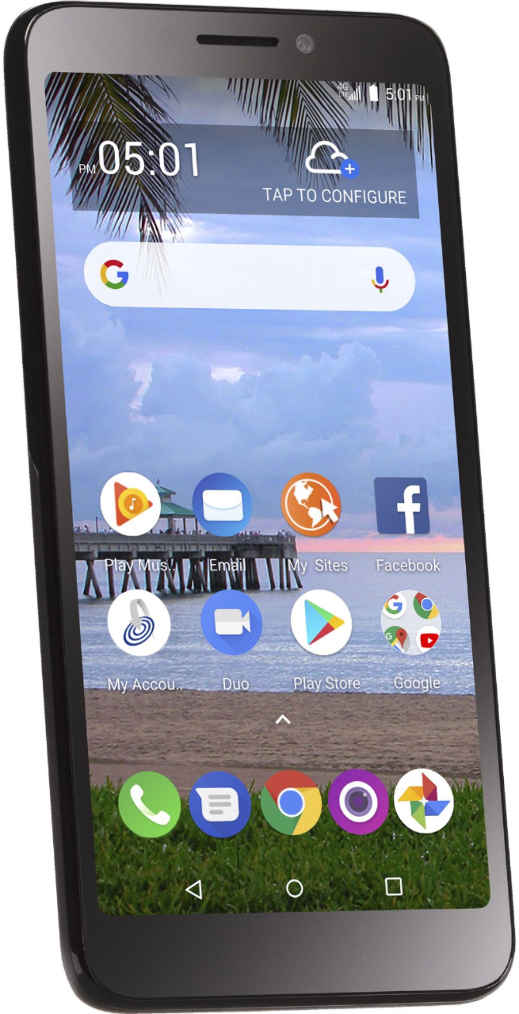 Angle View: Simple Mobile - TCL A1 - Black