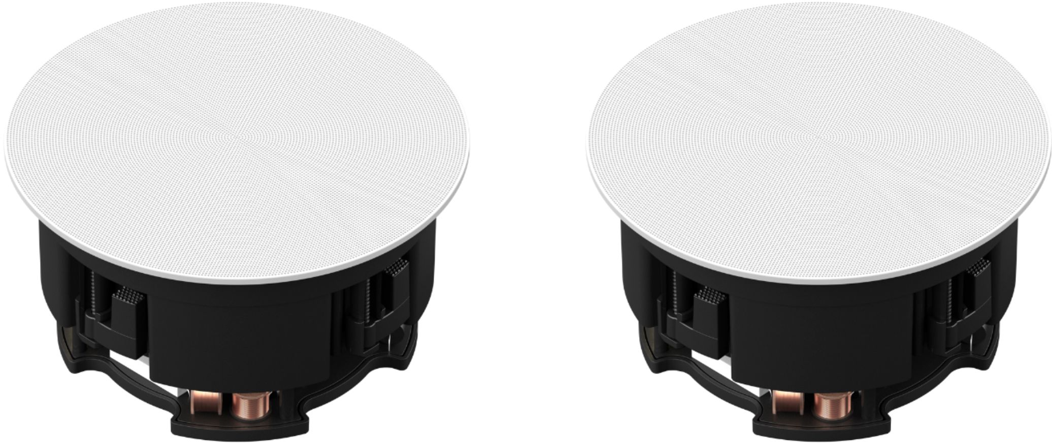 Angle View: Sonos - Architectural 6-1/2" Passive 2-Way In-Ceiling Speakers (Pair) - White