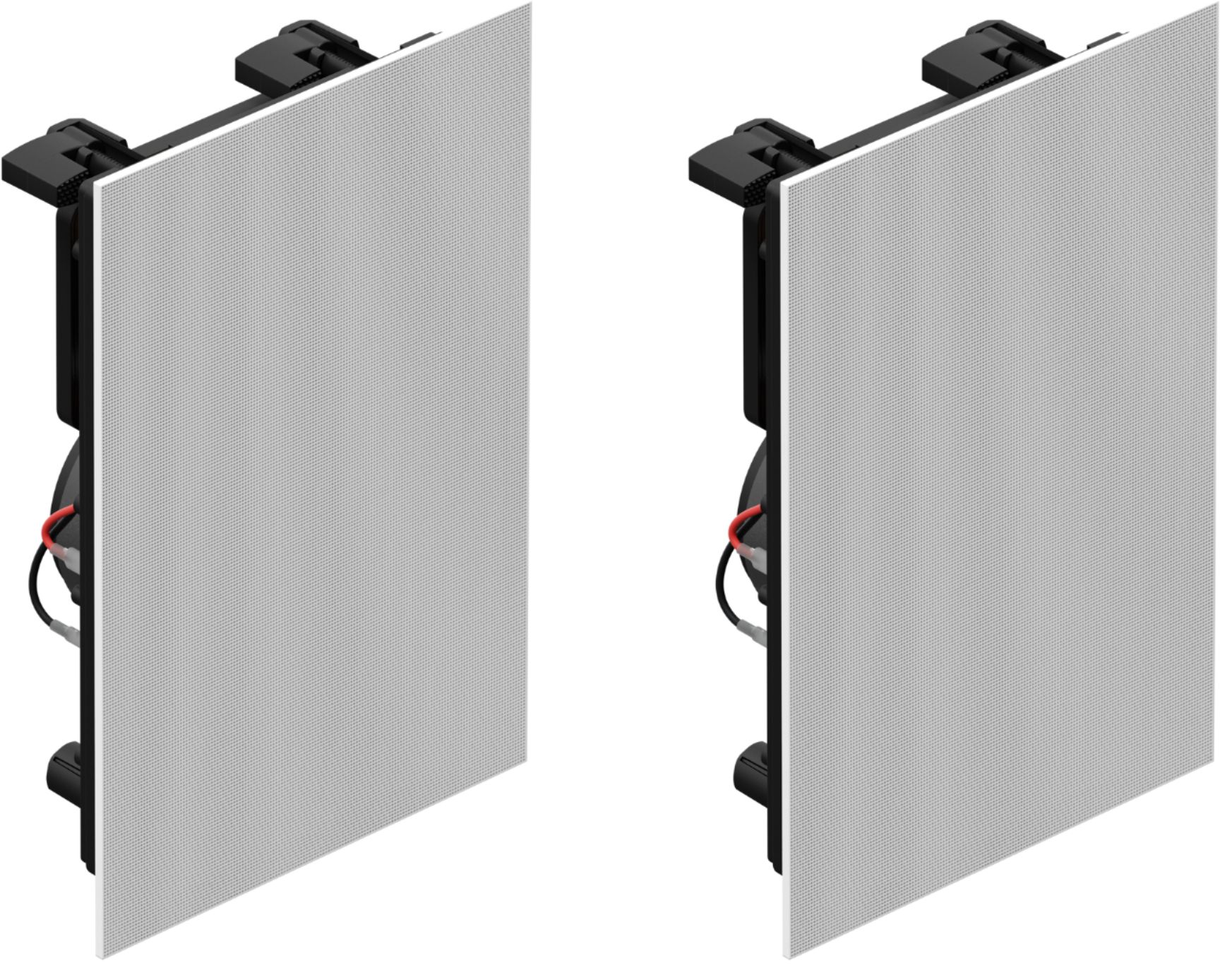 Angle View: Sonos - Architectural 6-1/2" Passive 2-Way In-Wall Speakers (Pair) - White