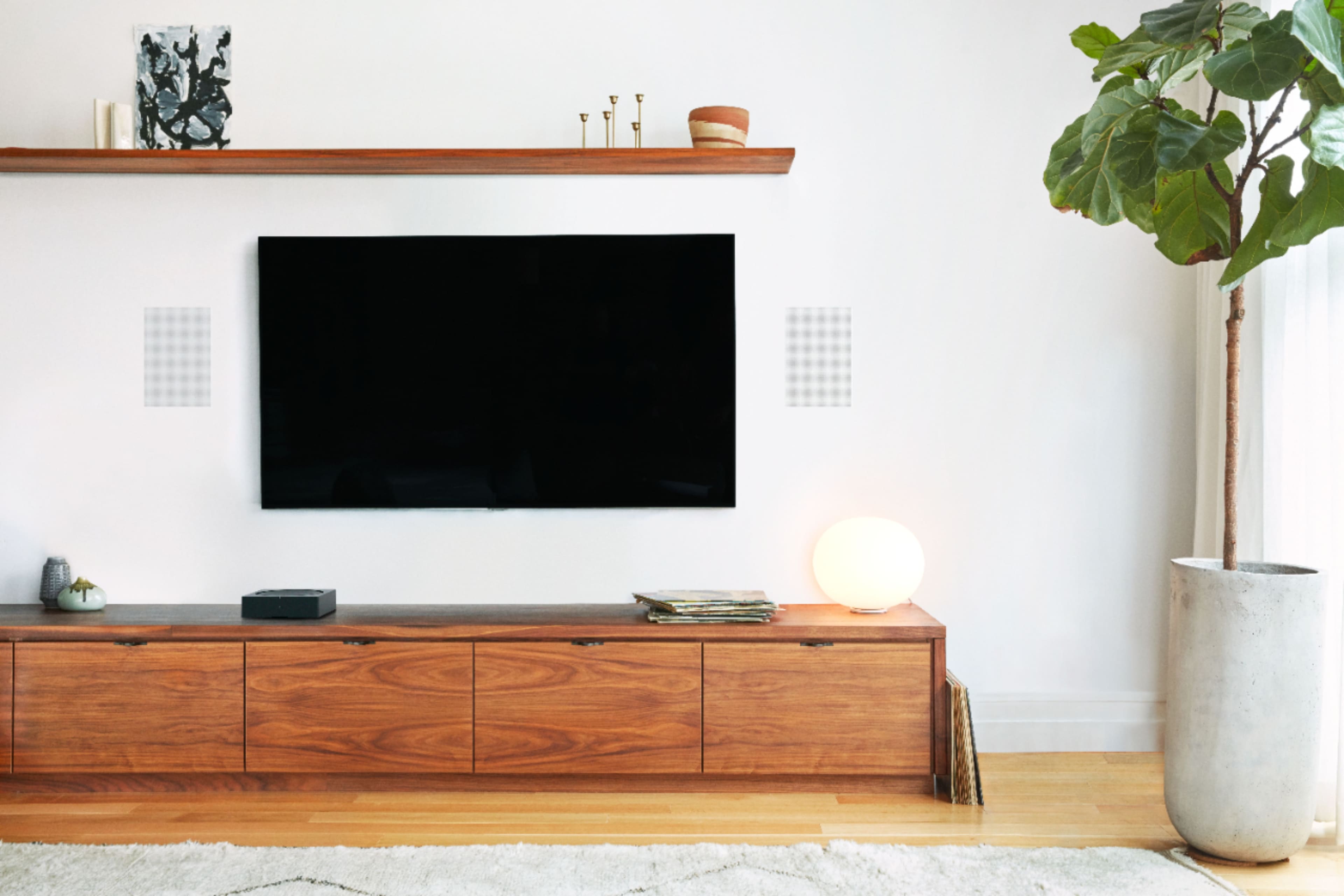 Alt View 17. Sonos - Architectural 6-1/2" Passive 2-Way In-Wall Speakers (Pair) - White.