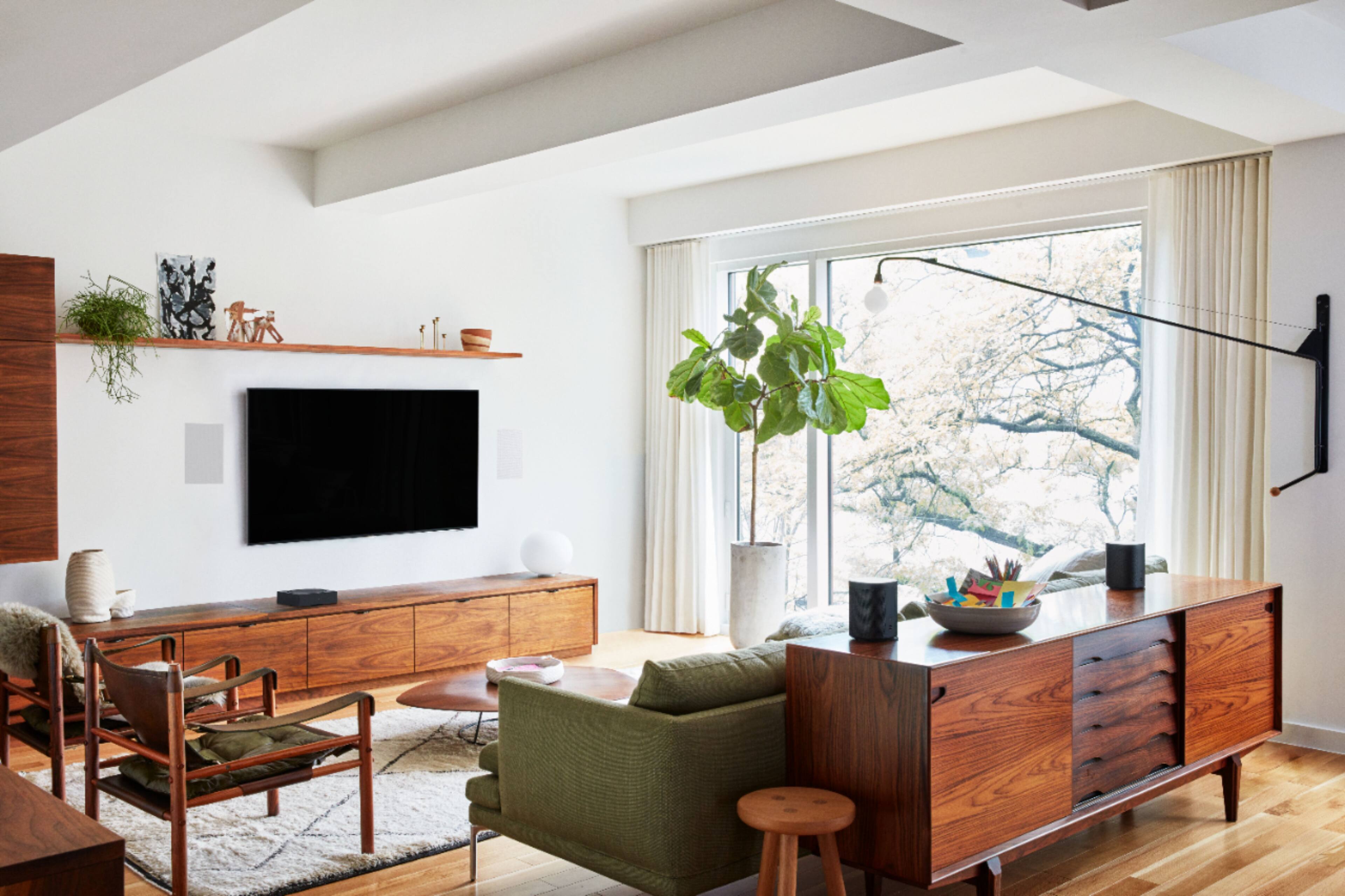 Alt View 18. Sonos - Architectural 6-1/2" Passive 2-Way In-Wall Speakers (Pair) - White.