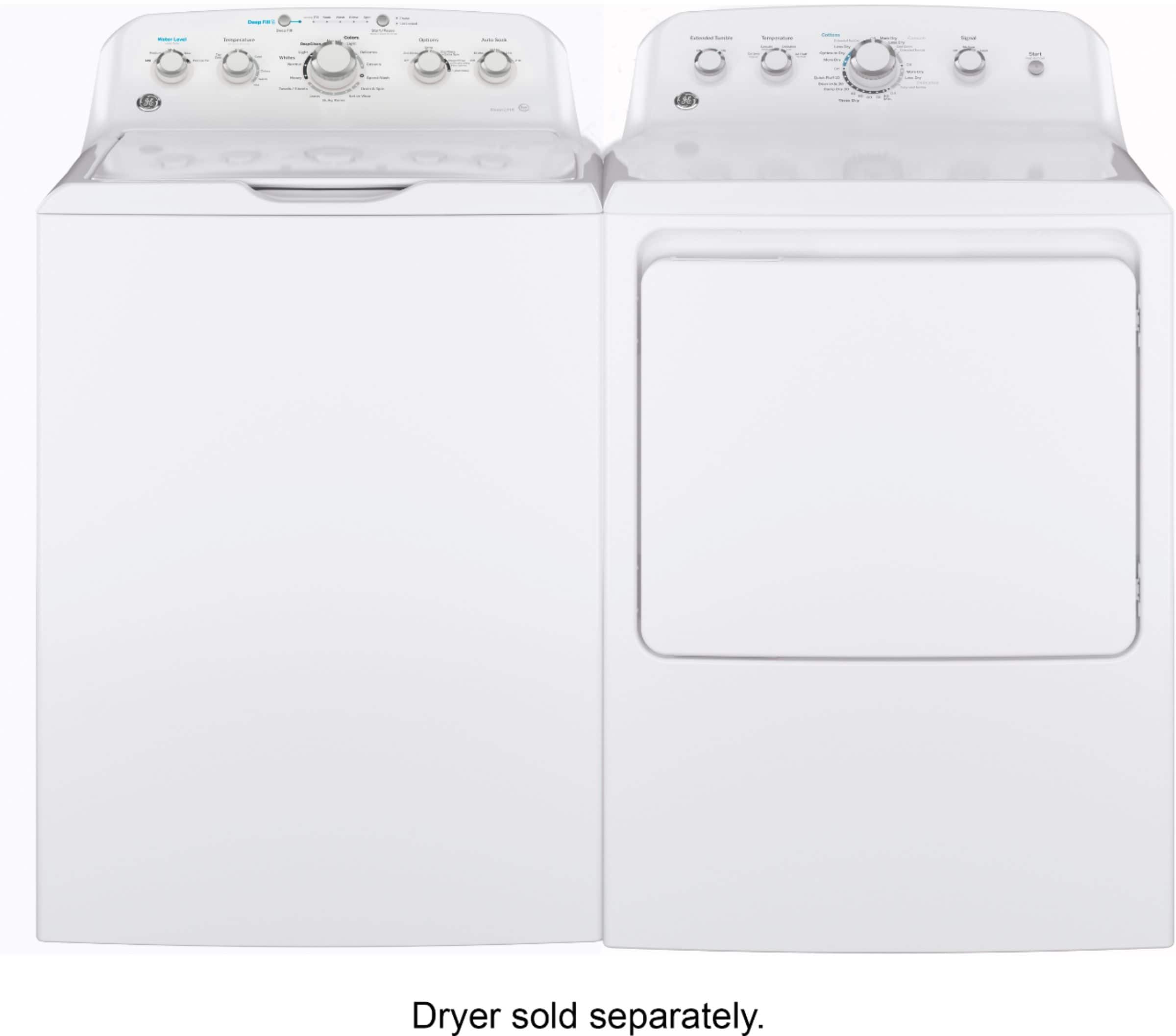 Alt View 11. GE - 4.5 cu ft Top Load Washer with Precise Fill, Deep Fill, Deep Clean and Deep Rinse - White.