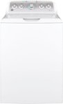 Front Zoom. GE - 4.6 Cu. Ft.  Top Load Washer - White on White/Silver.