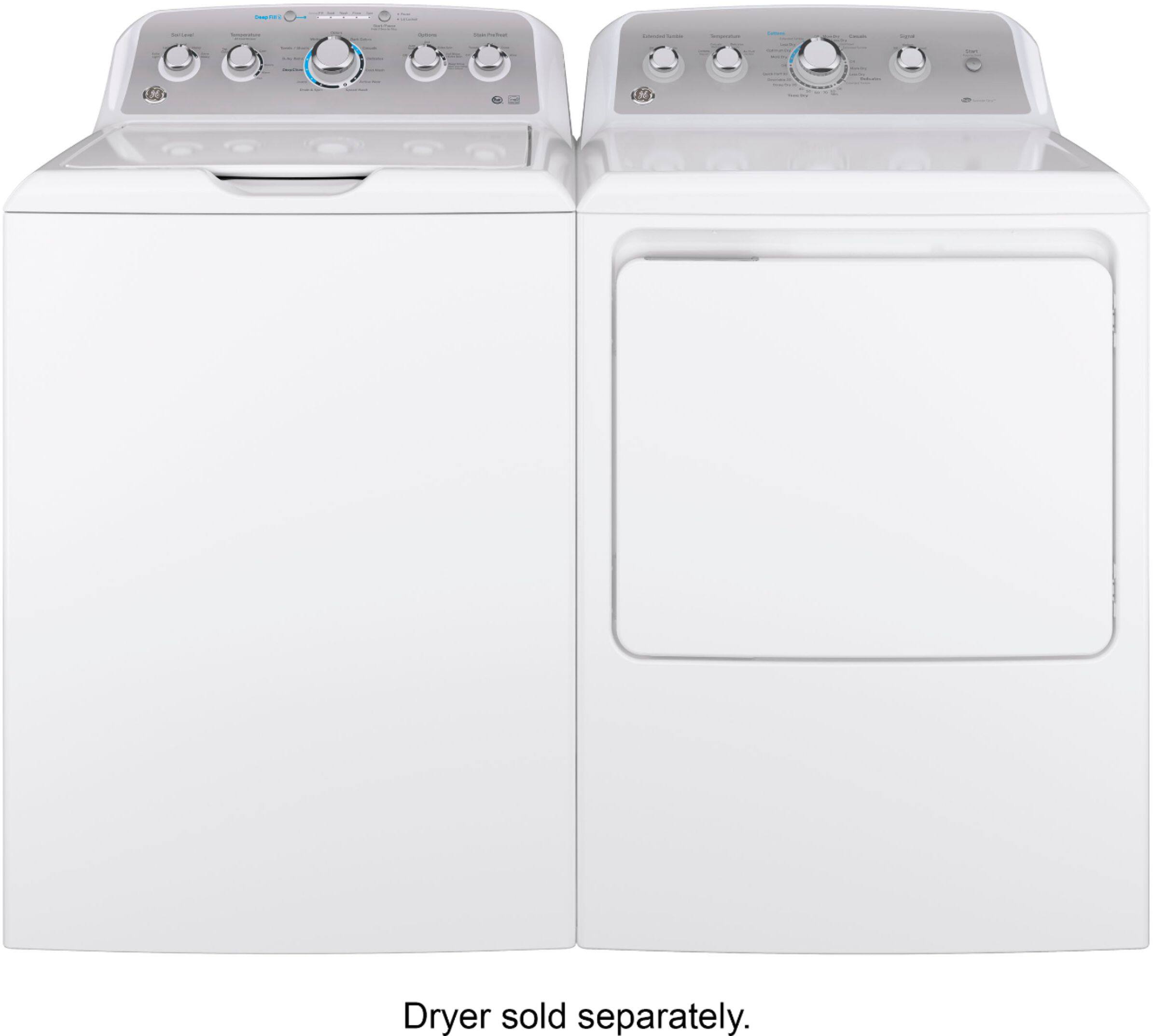 Alt View 13. GE - 4.6 Cu. Ft.  Top Load Washer - White on White/Silver.