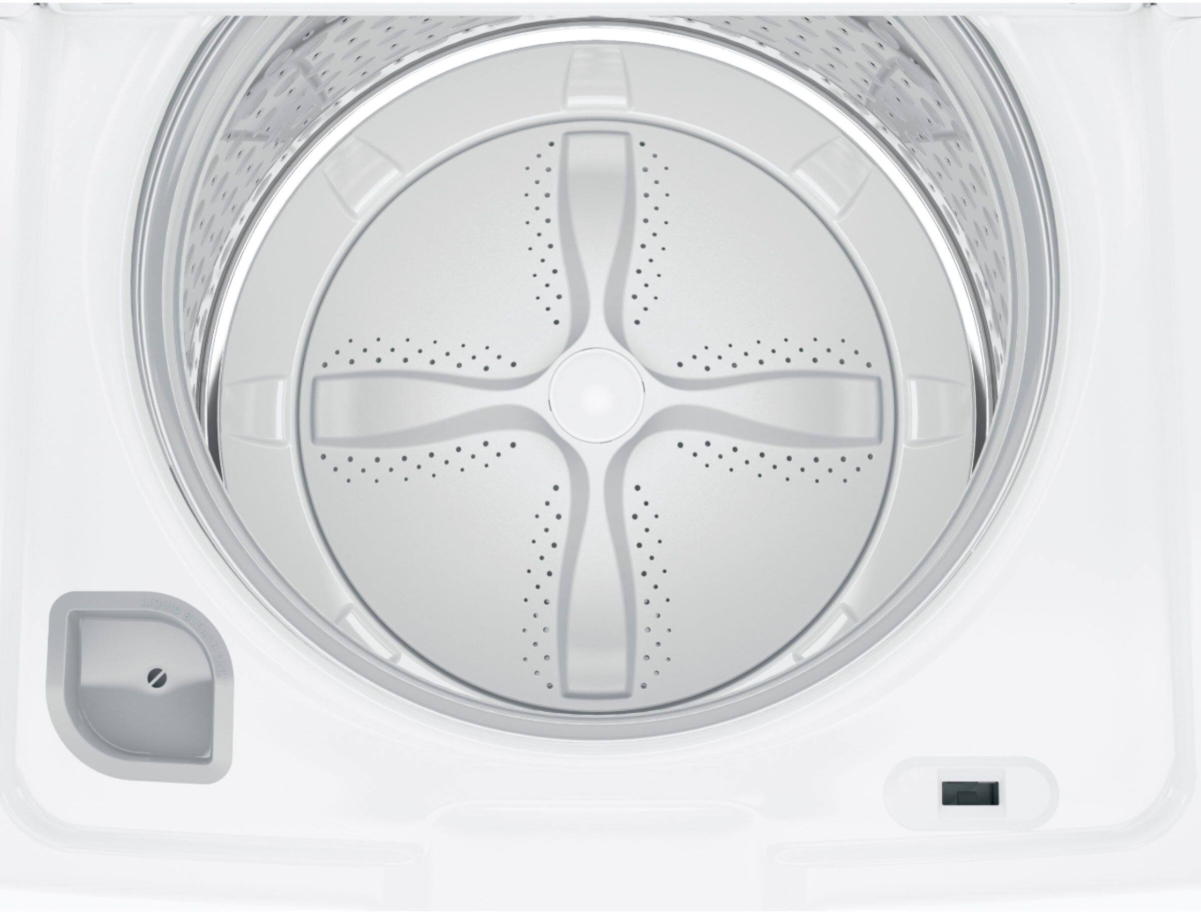 Alt View 2. GE - 4.6 Cu. Ft.  Top Load Washer - White on White/Silver.