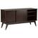 Front. Simpli Home - Draper Mid Century TV Cabinet for Most TVs Up to 66" - Medium Auburn Brown.