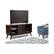 Left. Simpli Home - Draper Mid Century TV Cabinet for Most TVs Up to 66" - Medium Auburn Brown.