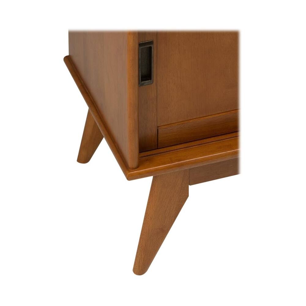 Alt View 13. Simpli Home - Draper Mid Century TV Cabinet for Most TVs Up to 60" - Teak Brown.