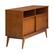 Left. Simpli Home - Draper Mid Century TV Cabinet for Most TVs Up to 60" - Teak Brown.
