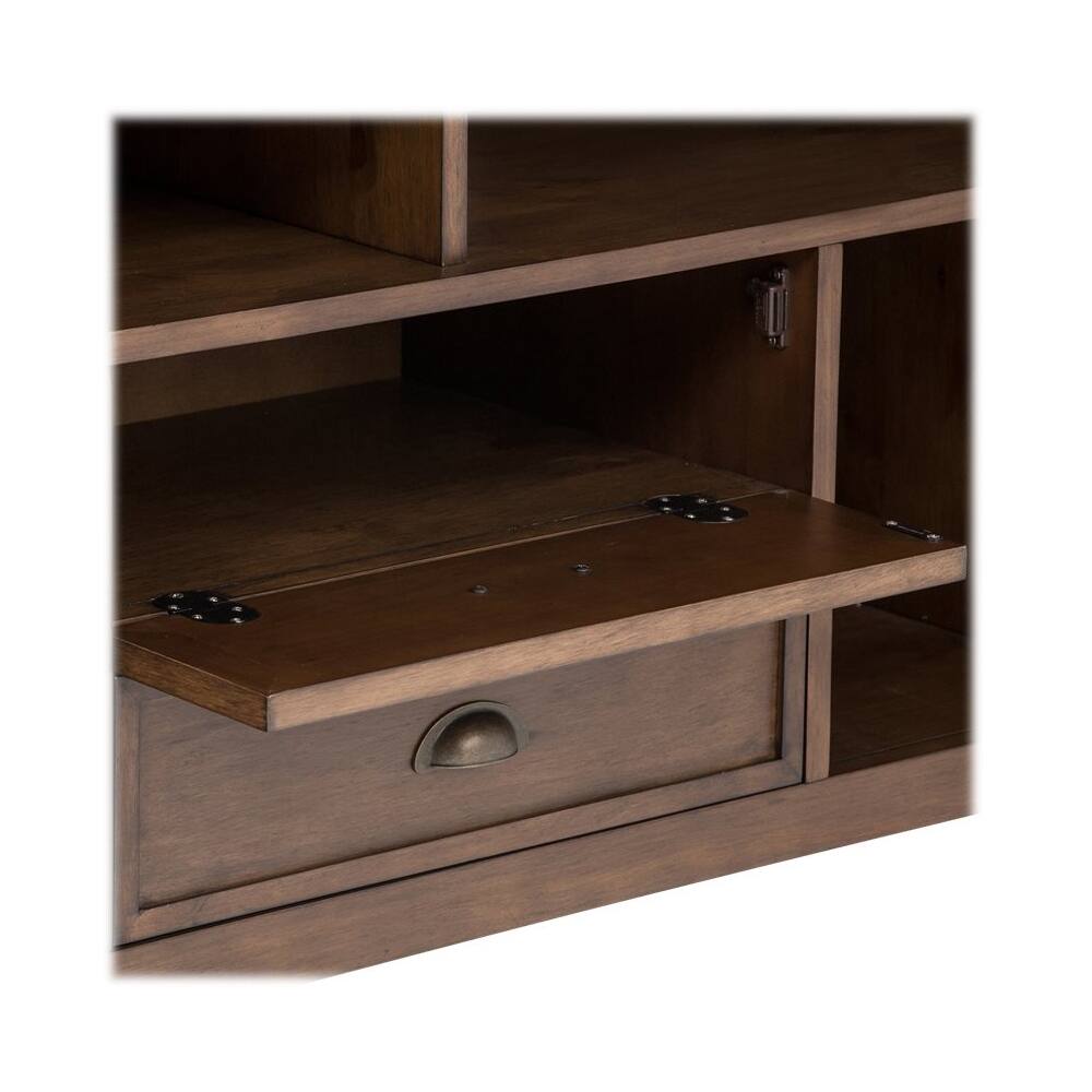 Alt View 12. Simpli Home - Redmond Solid Wood 72 inch Wide Transitional TV Media Stand For TVs up to 80 inches - Rustic Natural Aged Brown.