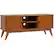 Angle. Simpli Home - Draper Mid Century TV Cabinet for Most TVs Up to 66" - Teak Brown.