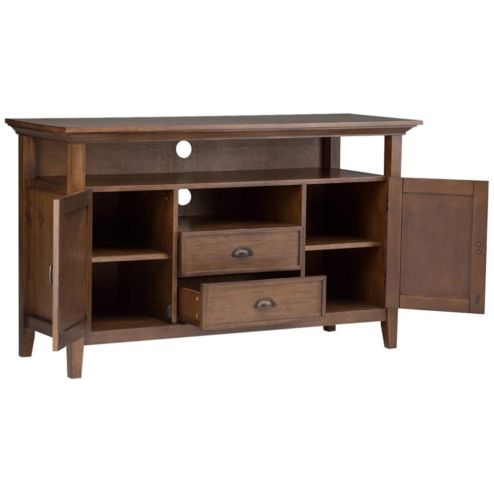 Alt View 11. Simpli Home - Redmond Solid Wood 54 inch Wide Transitional TV Media Stand For TVs up to 60 inches - Rustic Natural Aged Brown.