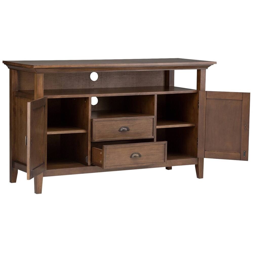 Alt View 11. Simpli Home - Redmond Solid Wood 54 inch Wide Transitional TV Media Stand  For TVs up to 60 inches - Rustic Natural Aged Brown.