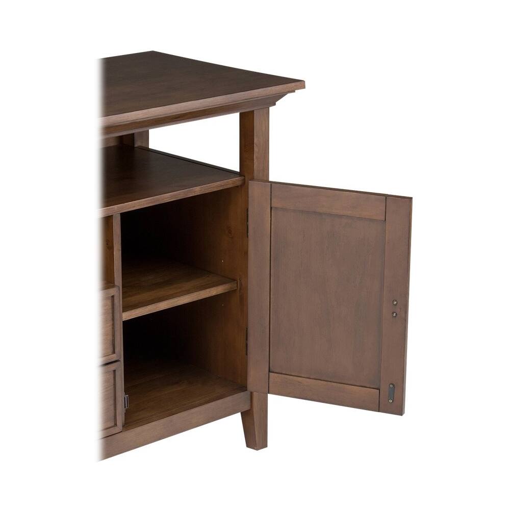 Alt View 12. Simpli Home - Redmond Solid Wood 54 inch Wide Transitional TV Media Stand  For TVs up to 60 inches - Rustic Natural Aged Brown.