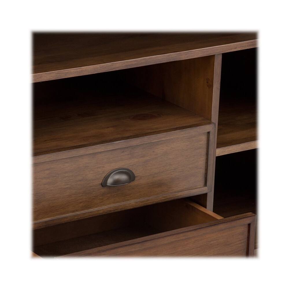 Alt View 13. Simpli Home - Redmond Solid Wood 54 inch Wide Transitional TV Media Stand For TVs up to 60 inches - Rustic Natural Aged Brown.