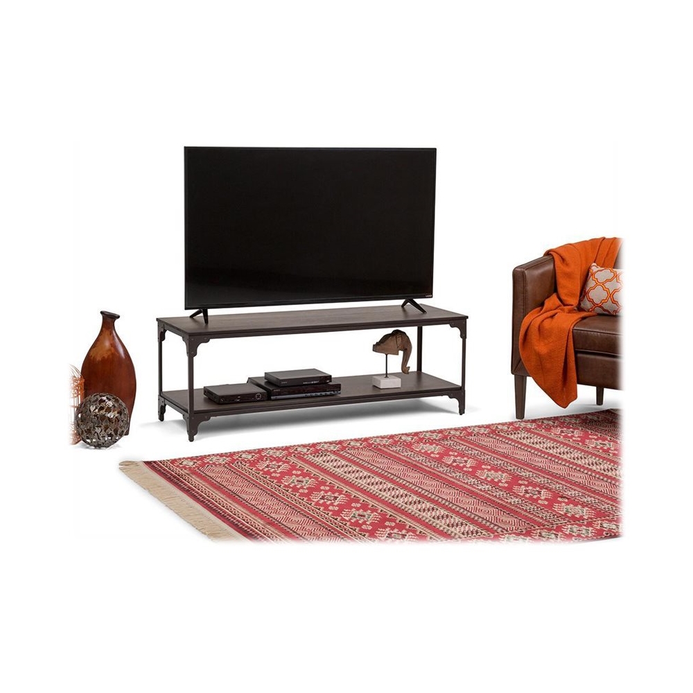 Left View: CorLiving - Jackson Collection TV Cabinet for Most Flat-Panel TVs Up to 80" - Black wood grain