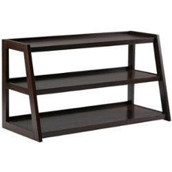 Simpli Home - Sawhorse TV Stand for Most TVs Up to 53" - Dark Chestnut Brown - Front_Zoom