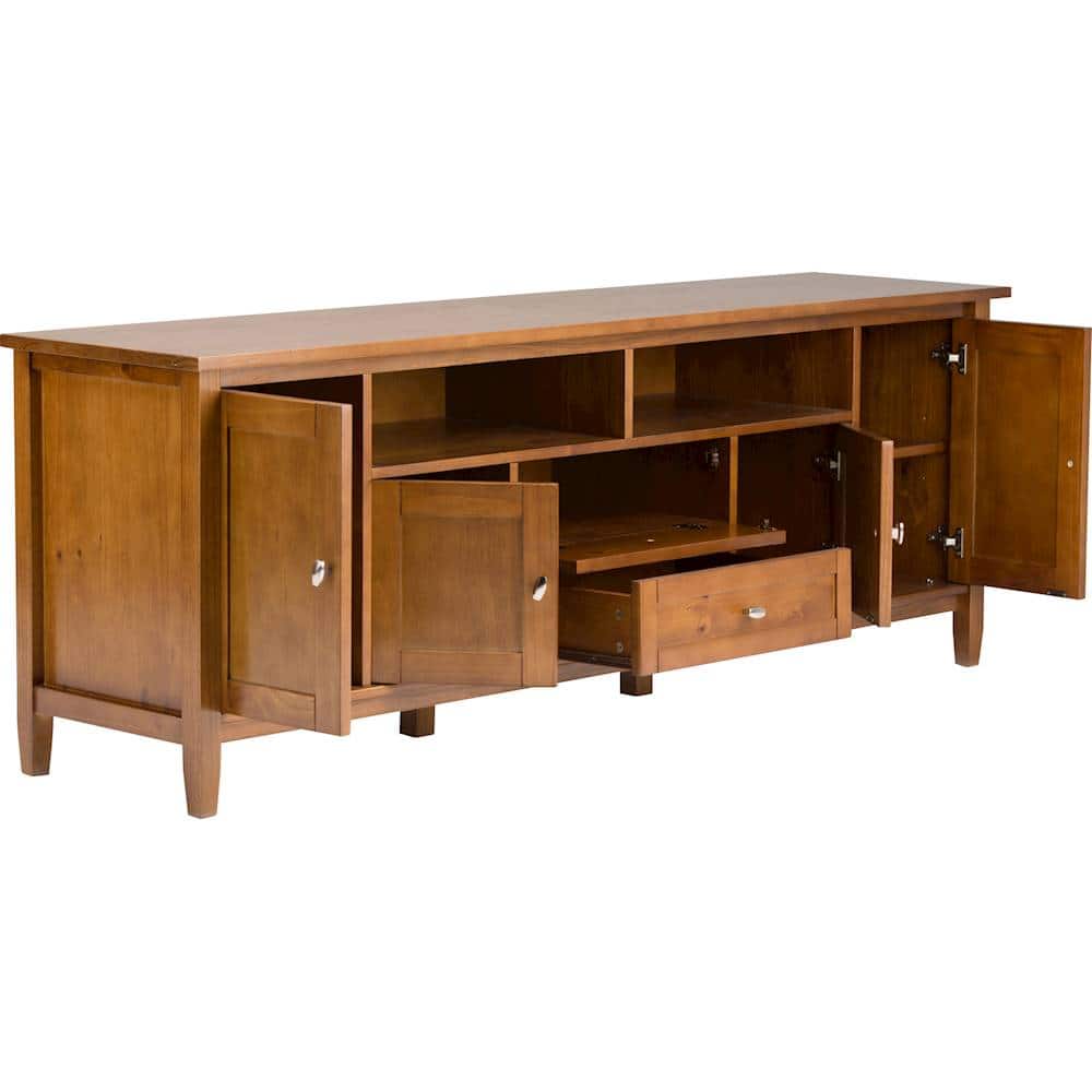 Simpli Home Warm Shaker Tv Cabinet For Most Tvs Up To 80 Honey Brown Simpli Home Warm Shaker Tv Cabinet For Most Tvs Up To 80 Brown Axwsh003 72 Best