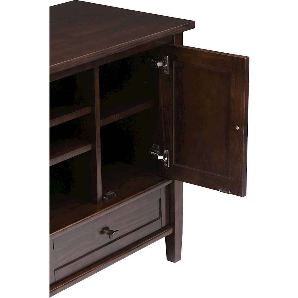 Alt View 13. Simpli Home - Warm Shaker Solid Wood 47 inch Wide Transitional TV Media Stand For TVs up to 50 inches - Tobacco Brown.