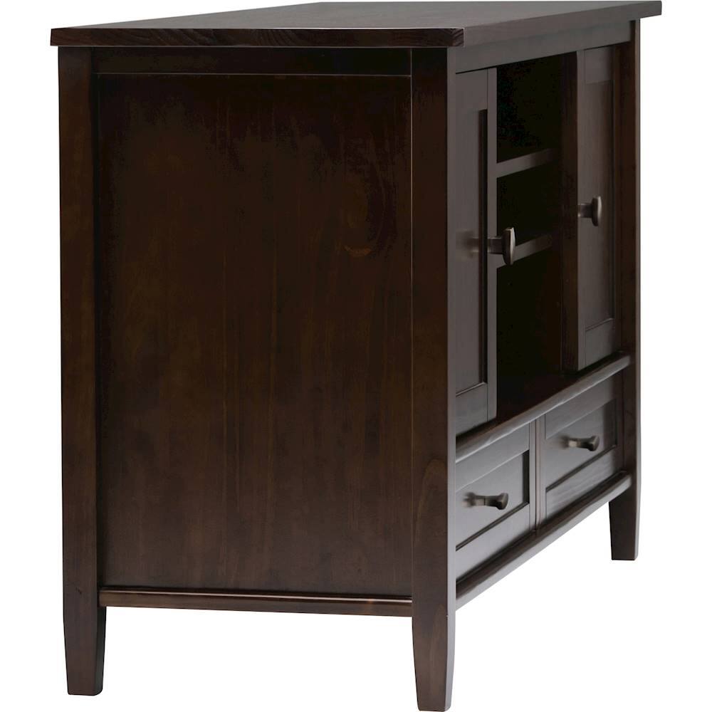 Alt View 15. Simpli Home - Warm Shaker Solid Wood 47 inch Wide Transitional TV Media Stand For TVs up to 50 inches - Tobacco Brown.