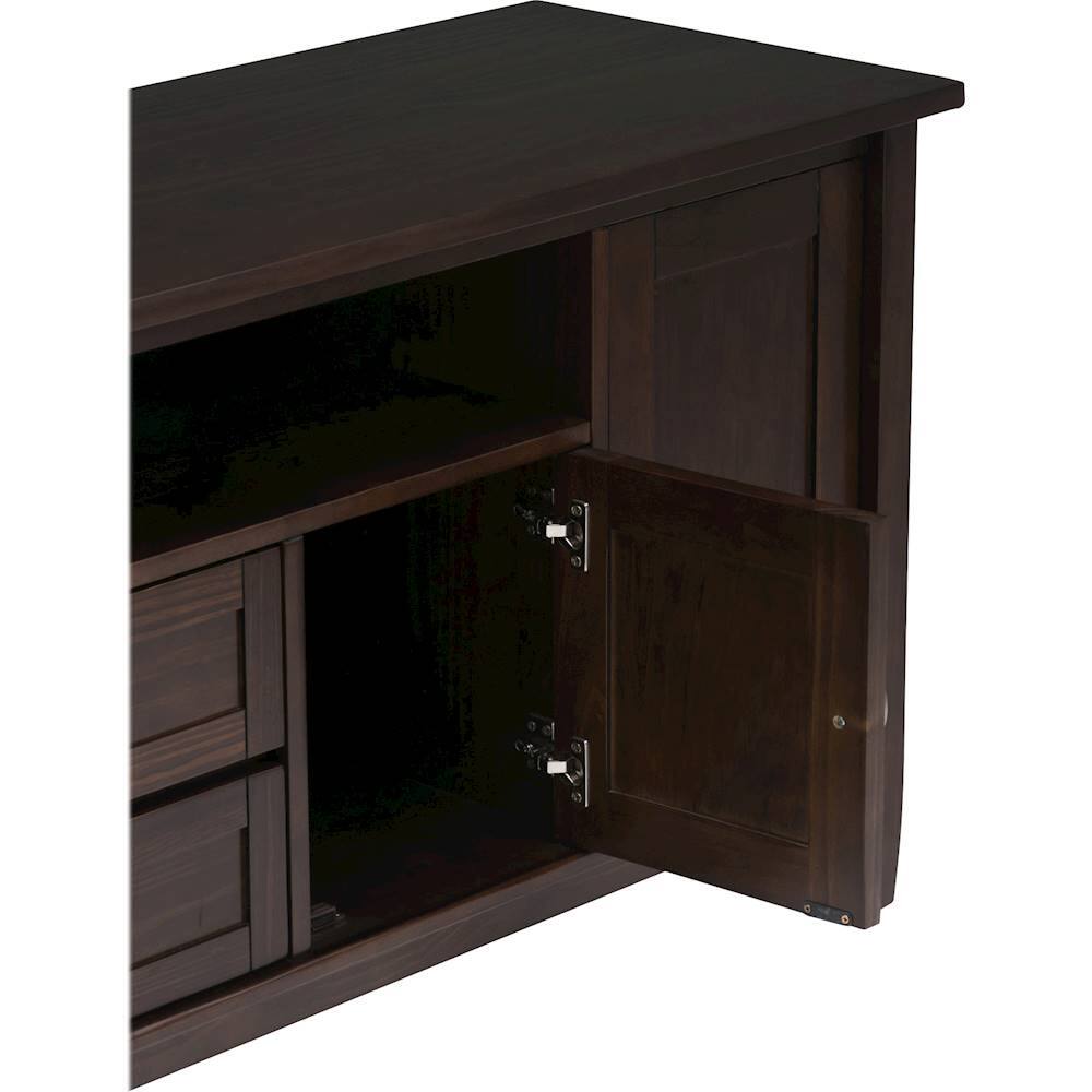Alt View 13. Simpli Home - Warm Shaker Solid Wood 72 inch Wide Transitional TV Media Stand For TVs up to 80 inches - Tobacco Brown.