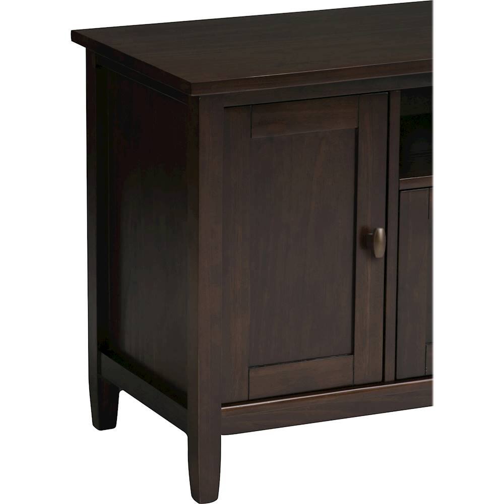 Alt View 14. Simpli Home - Warm Shaker Solid Wood 72 inch Wide Transitional TV Media Stand For TVs up to 80 inches - Tobacco Brown.