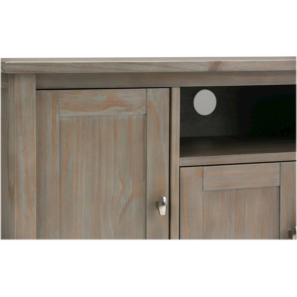 Alt View 13. Simpli Home - Warm Shaker SOLID WOOD 72 inch Wide Transitional TV Media Stand in Distressed Grey For TVs up to 80 inches - Distressed Gray.