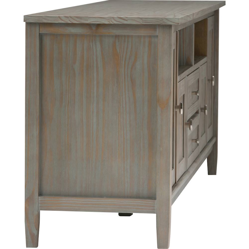 Alt View 14. Simpli Home - Warm Shaker SOLID WOOD 72 inch Wide Transitional TV Media Stand in Distressed Grey For TVs up to 80 inches - Distressed Gray.