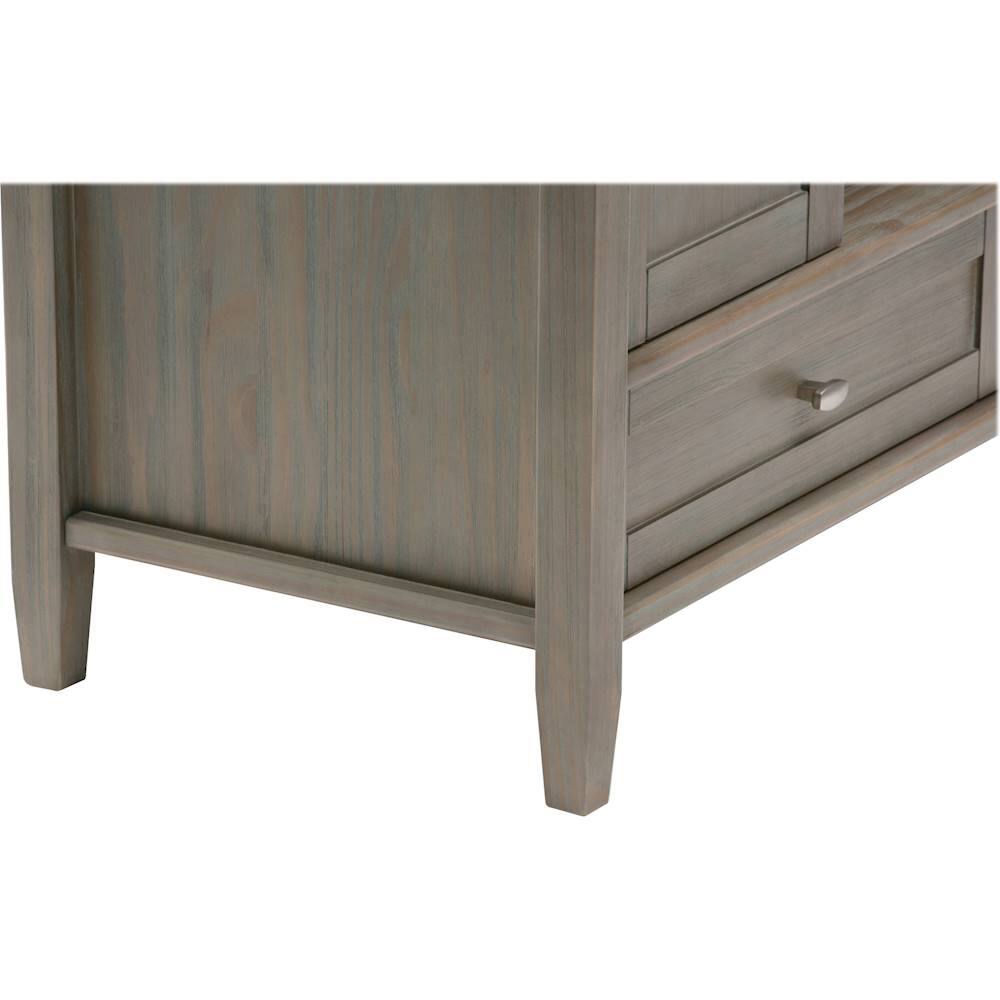 Alt View 12. Simpli Home - Warm Shaker SOLID WOOD 47 inch Wide Transitional TV Media Stand in Distressed Grey For TVs up to 50 inches - Distressed Gray.