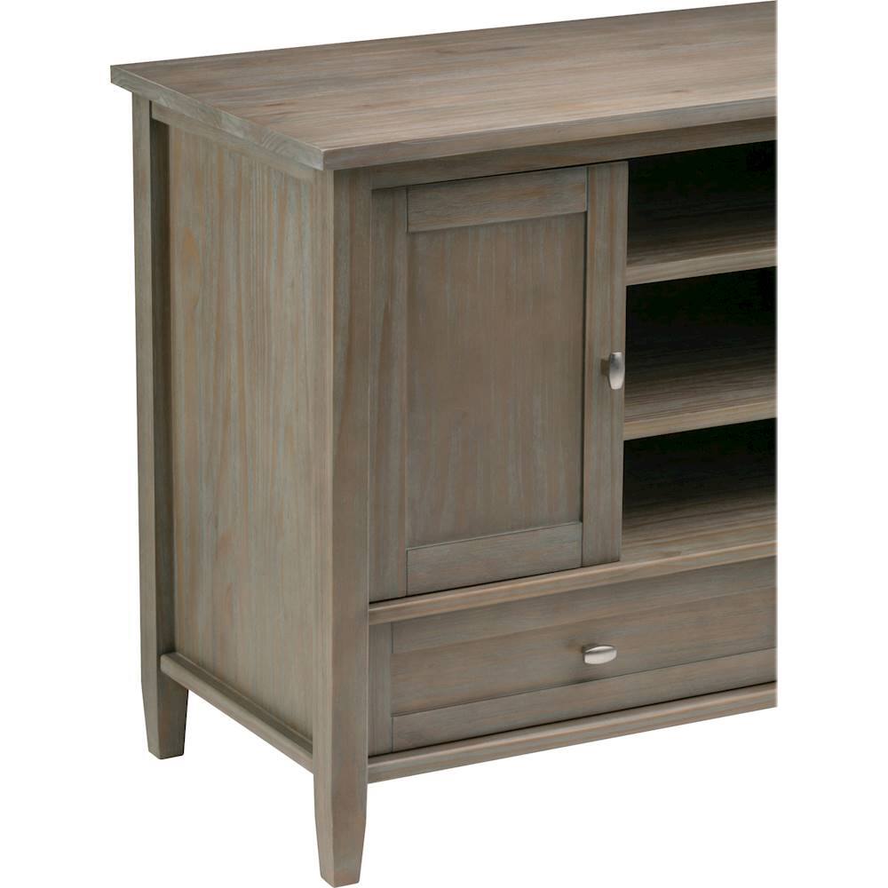 Alt View 16. Simpli Home - Warm Shaker SOLID WOOD 47 inch Wide Transitional TV Media Stand in Distressed Grey For TVs up to 50 inches - Distressed Gray.