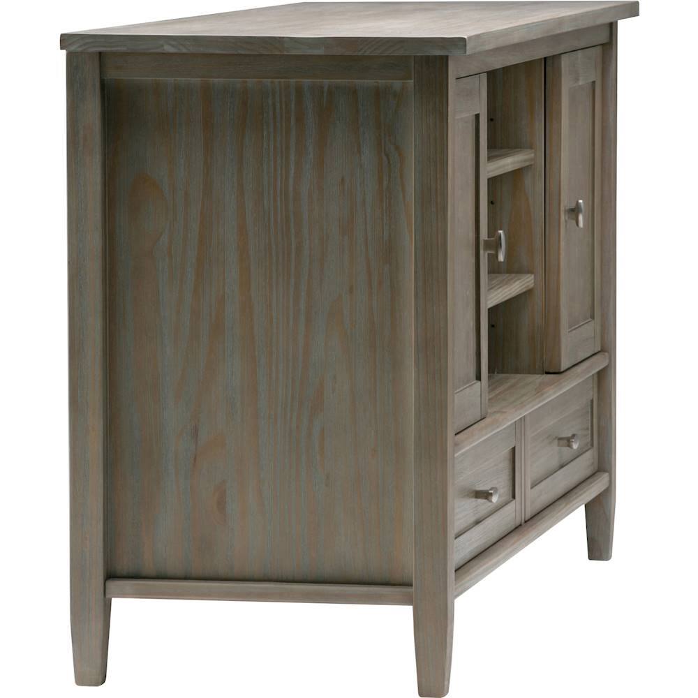 Alt View 17. Simpli Home - Warm Shaker SOLID WOOD 47 inch Wide Transitional TV Media Stand in Distressed Grey For TVs up to 50 inches - Distressed Gray.