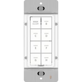 Insteon - 8 Button Smart Dimmer Keypad - White