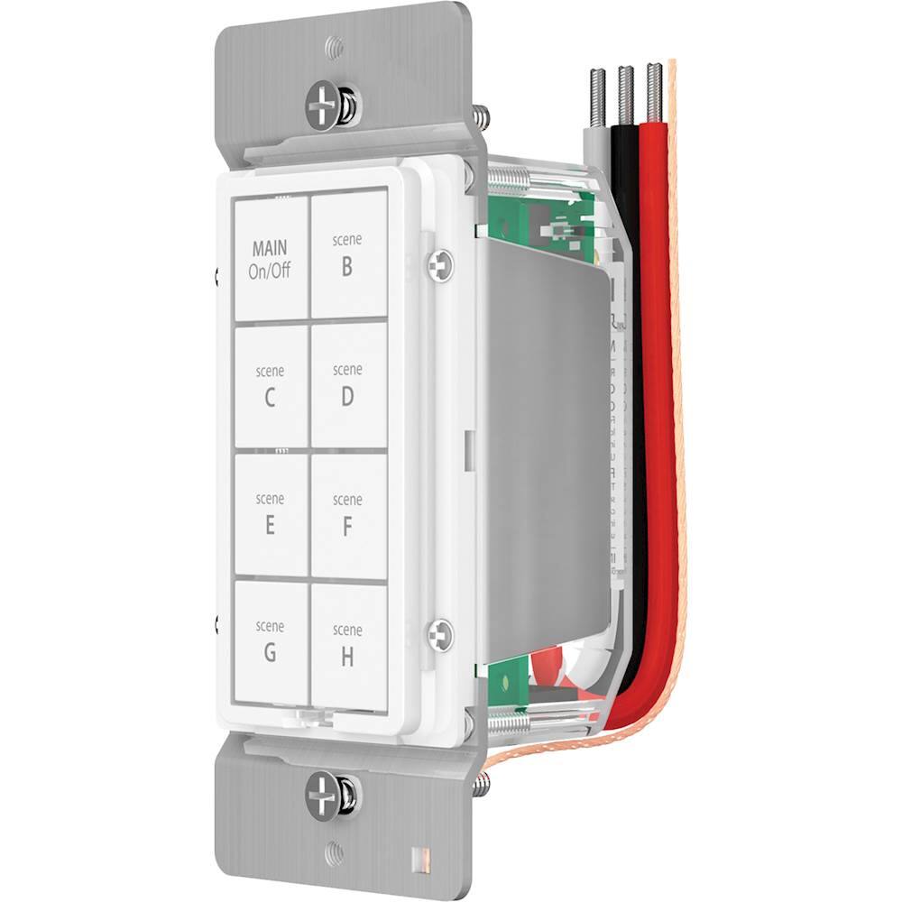 Alt View 11. INSTEON - 8-Button Dimmer Keypad - White.
