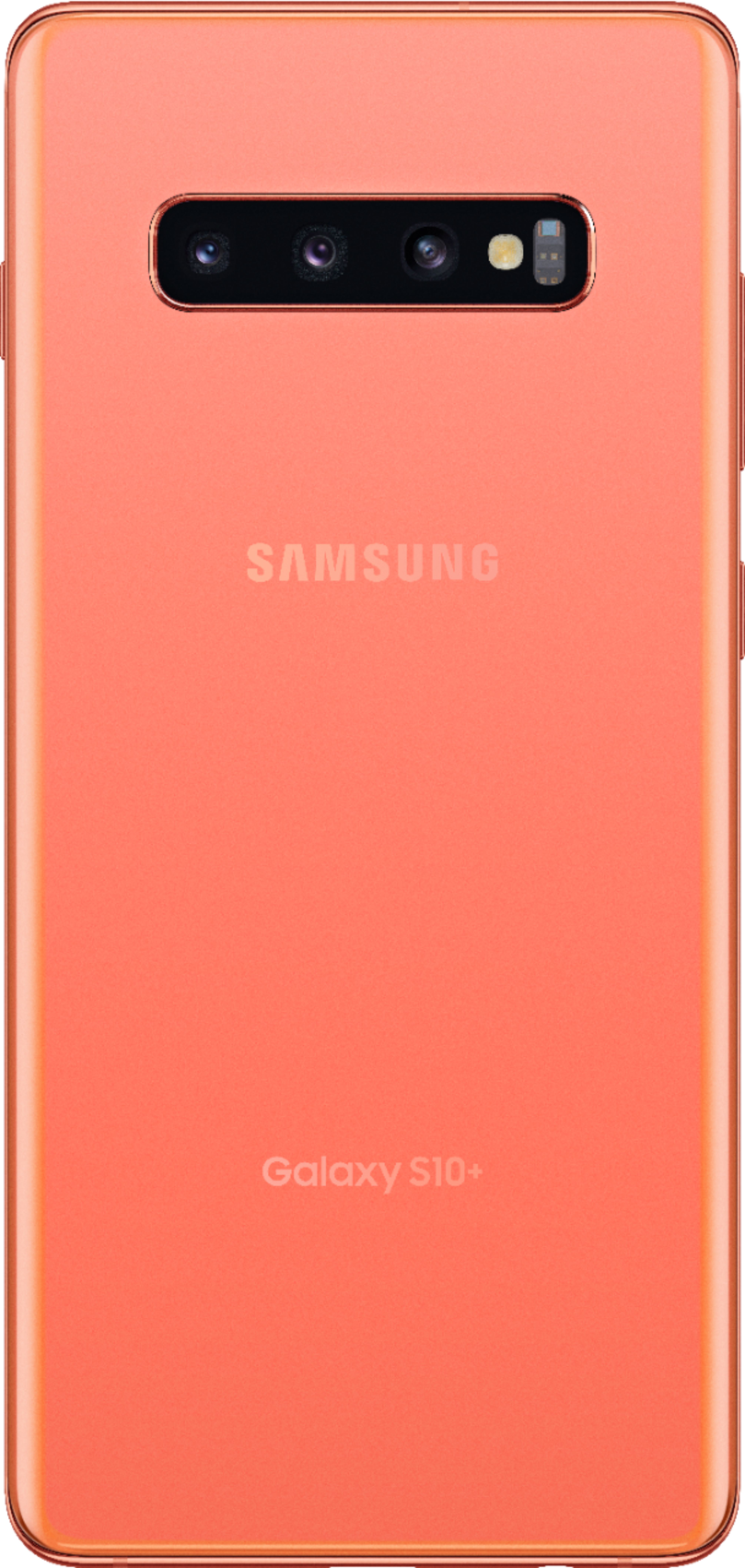 Back View: Samsung - Galaxy S10+ with 128GB Memory Cell Phone (Unlocked) - Flamingo Pink