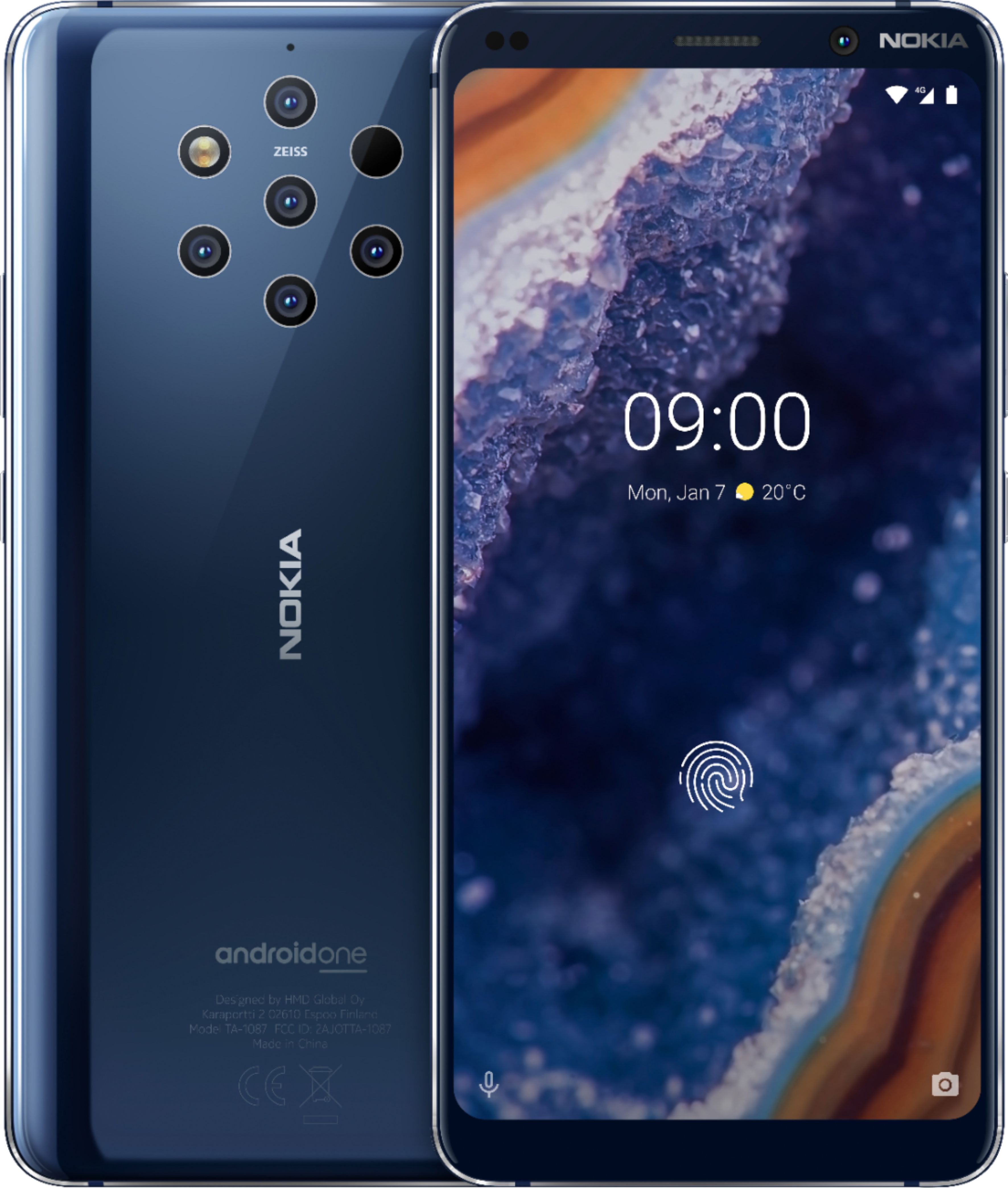 Best Buy: Nokia 9 PureView con 128 GB de memoria Celular (desbloqueado) Azul medianoche TA-1082 AZUL