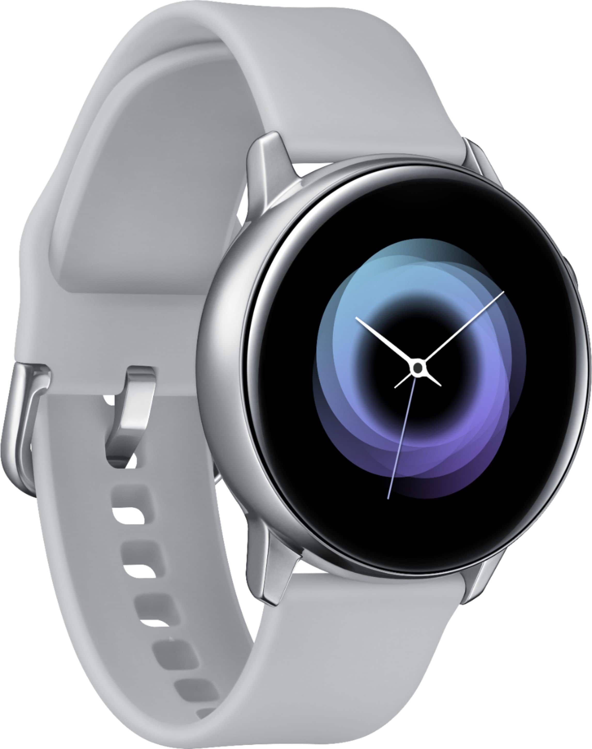 Angle. Samsung - Galaxy Watch Active Smartwatch 40mm Aluminum.