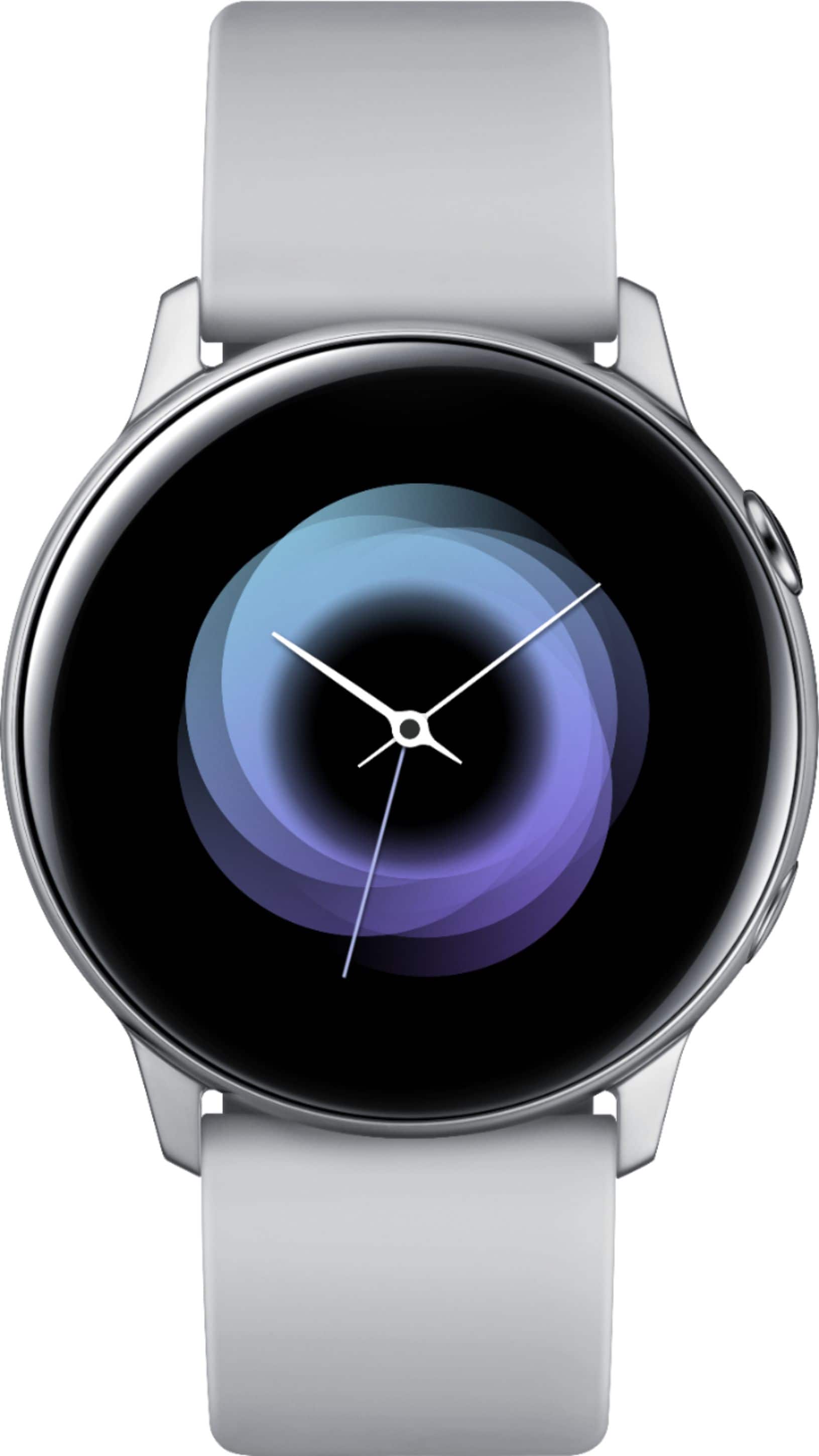Front. Samsung - Galaxy Watch Active Smartwatch 40mm Aluminum.