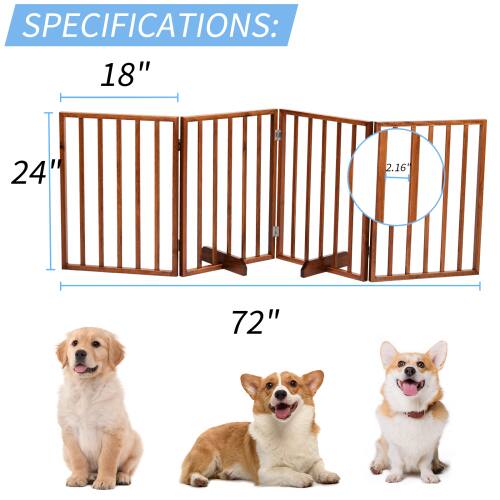 SPECIFICATIONS: 18" 24" 2.16' 72"